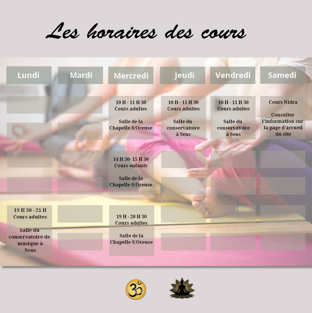 horaires des cours